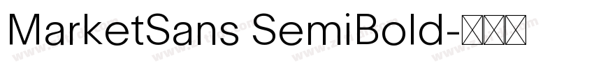 MarketSans SemiBold字体转换